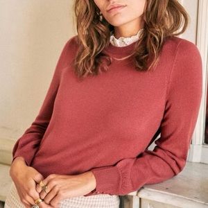 EUC Sezane Pedro Sweater in Rosewood — Small